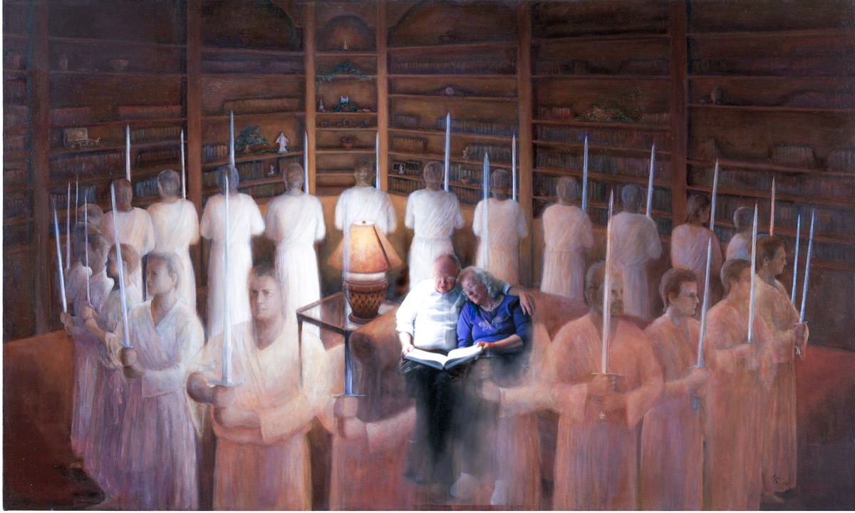 Grandparents - original angel painting by Kerri Guthrie, South Jordan Utah artist