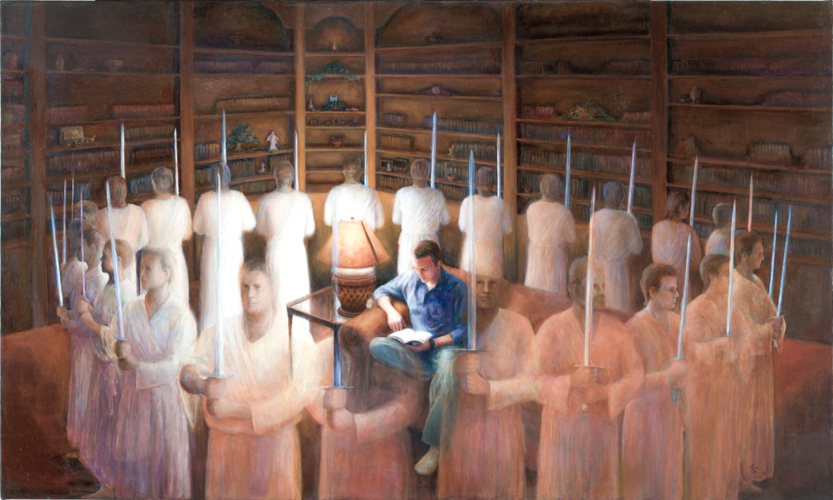 Ministry of Angels II - original angel painting by Kerri Guthrie, South Jordan Utah artist